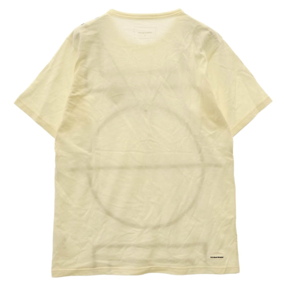 F.C.R.B. エフシーアールビー FCRB-15007 プリント ラバーロゴ 半袖 Tシャツ オフホワイト系 M【中古】