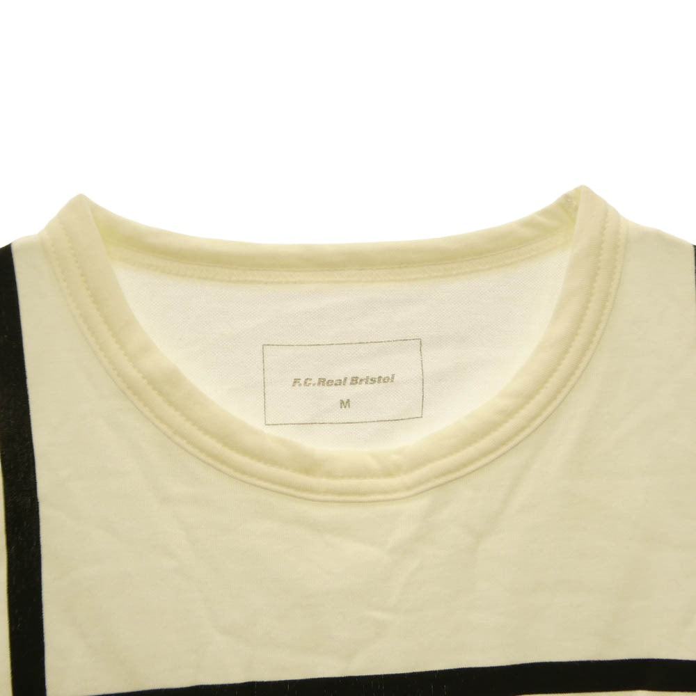 F.C.R.B. エフシーアールビー FCRB-15007 プリント ラバーロゴ 半袖 Tシャツ オフホワイト系 M【中古】