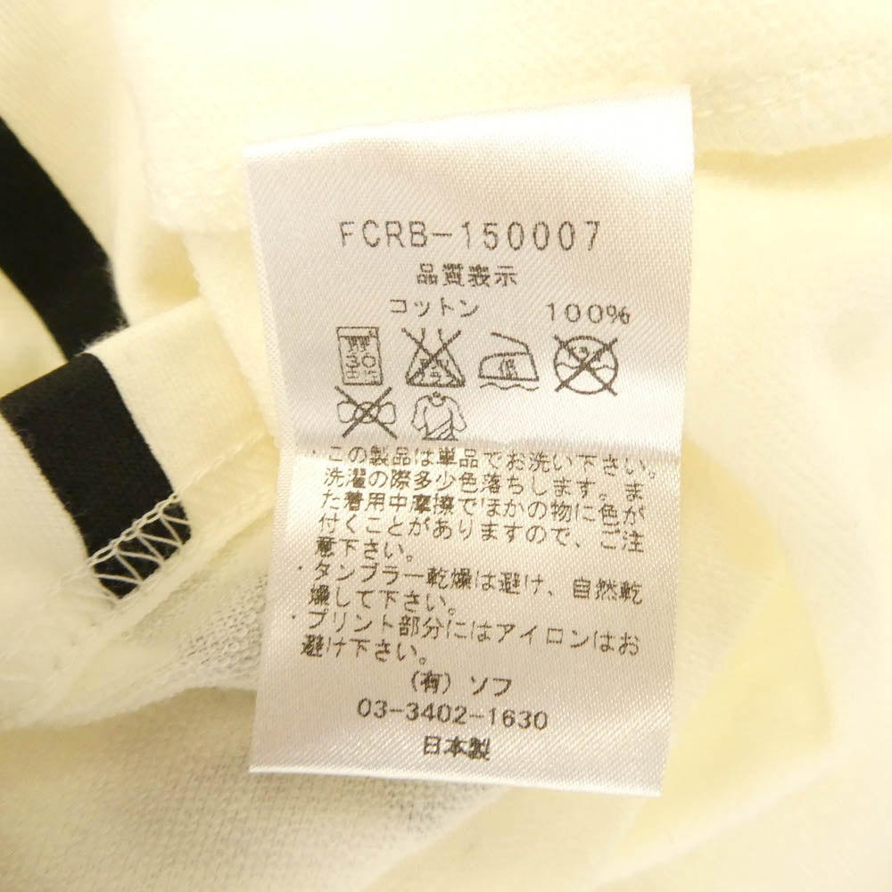 F.C.R.B. エフシーアールビー FCRB-15007 プリント ラバーロゴ 半袖 Tシャツ オフホワイト系 M【中古】