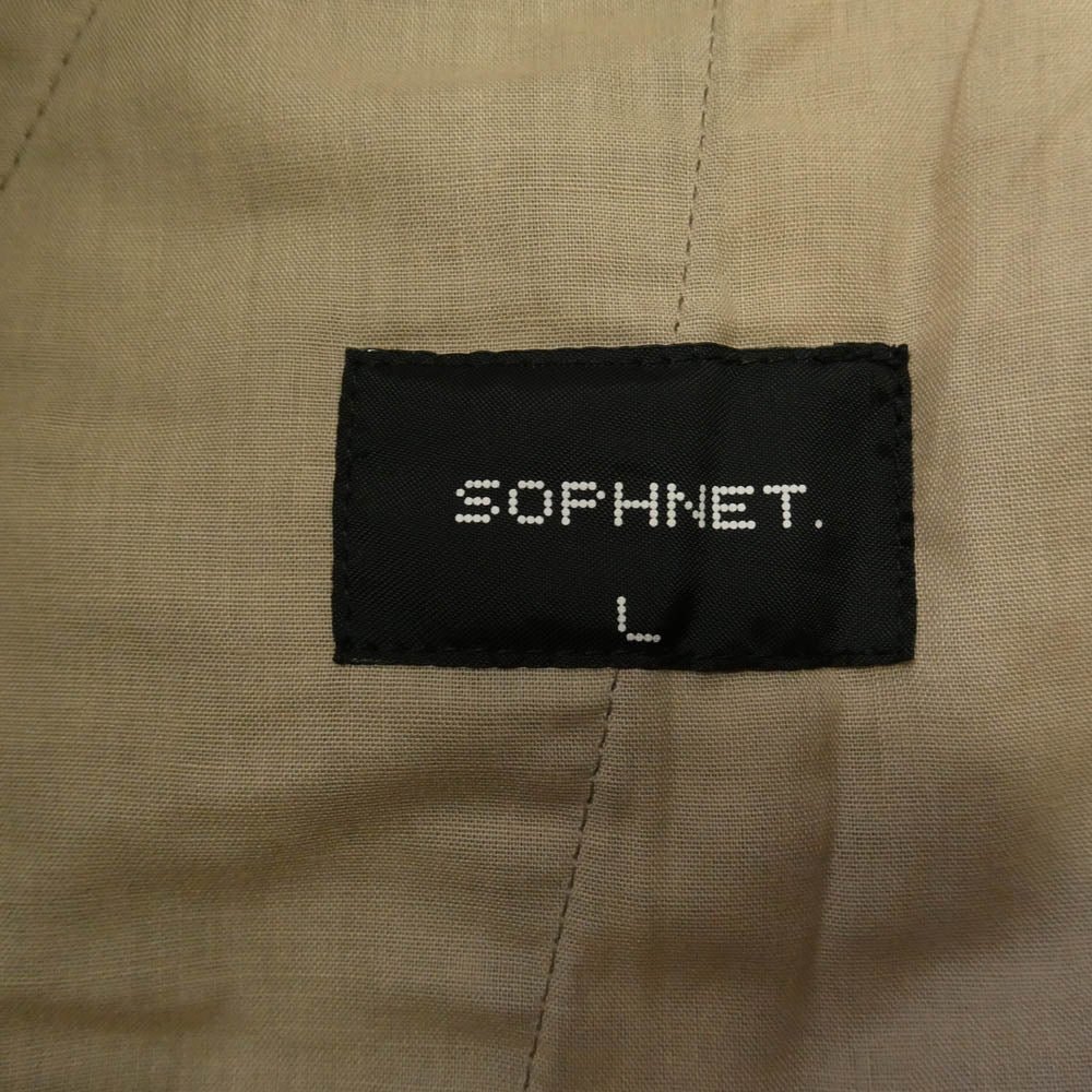 SOPHNET. ソフネット SOPH-50045 ヘリンボーン ミリタリー カーゴパンツ ライトブラウン系 L【中古】
