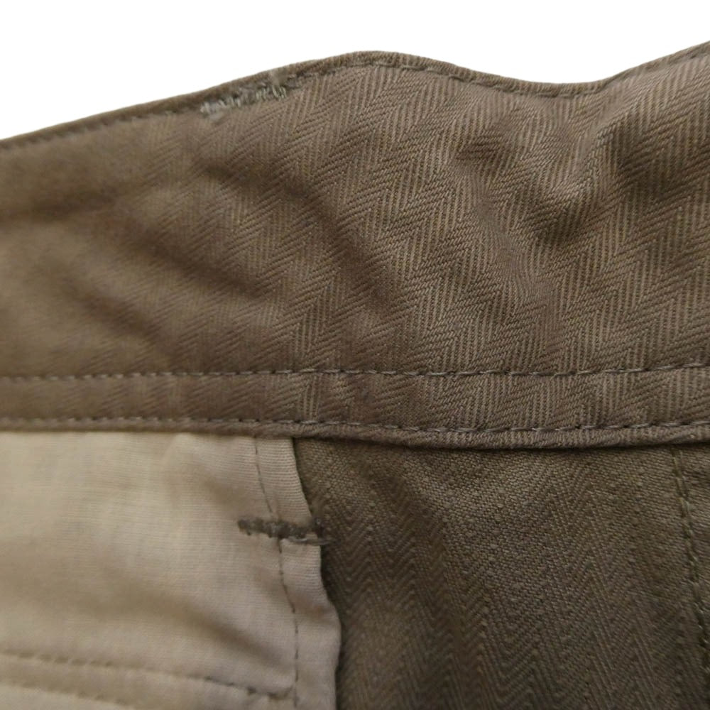 SOPHNET. ソフネット SOPH-50045 ヘリンボーン ミリタリー カーゴパンツ ライトブラウン系 L【中古】