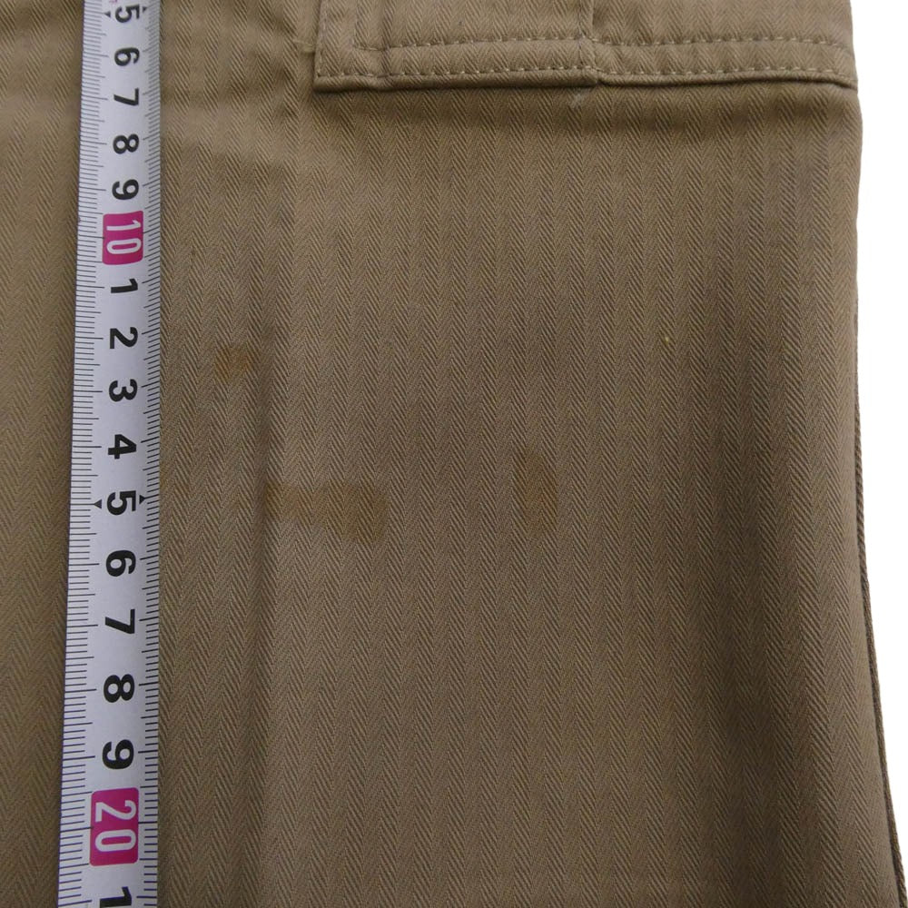 SOPHNET. ソフネット SOPH-50045 ヘリンボーン ミリタリー カーゴパンツ ライトブラウン系 L【中古】