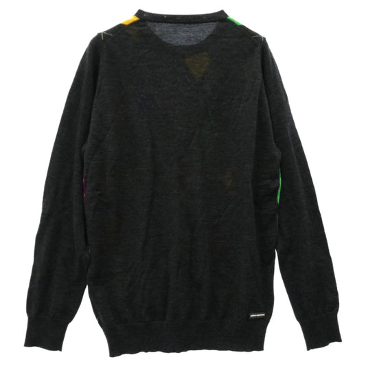 uniform experiment ユニフォームエクスペリメント UE-091071 ウール アーガイル クルーネック セーター ニット マルチカラー系 3【中古】