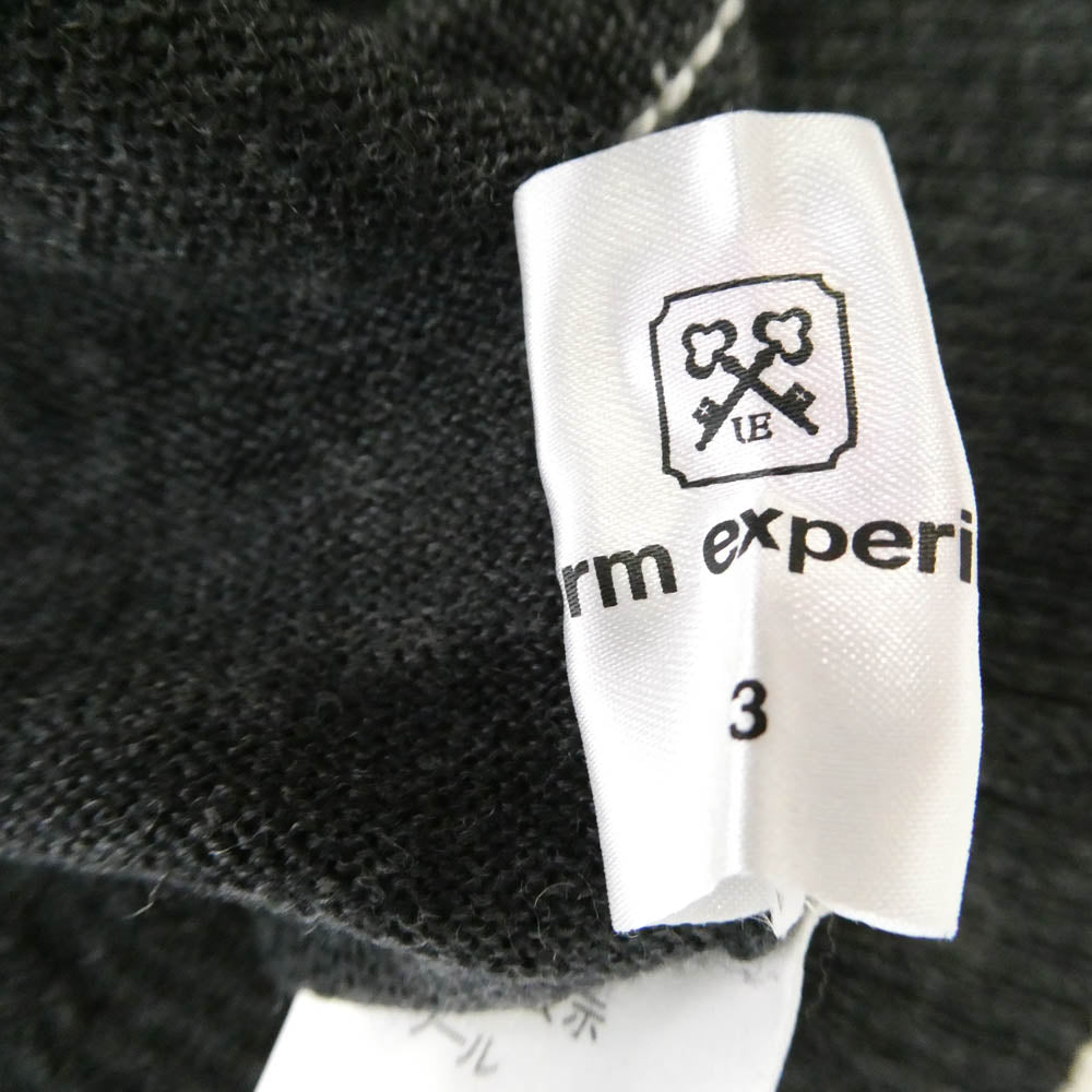 uniform experiment ユニフォームエクスペリメント UE-091071 ウール アーガイル クルーネック セーター ニット マルチカラー系 3【中古】