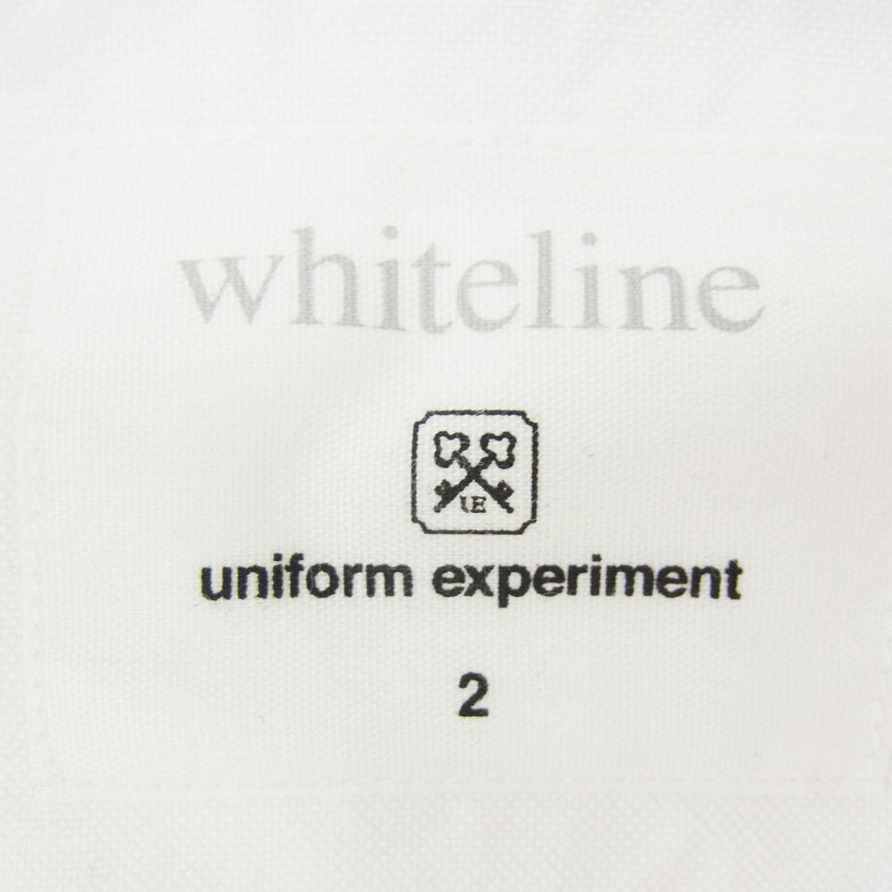 uniform experiment ユニフォームエクスペリメント UE-150072 スターボーダー 袖切替 ボタンダウン BD 長袖 シャツ ホワイト系 2【中古】