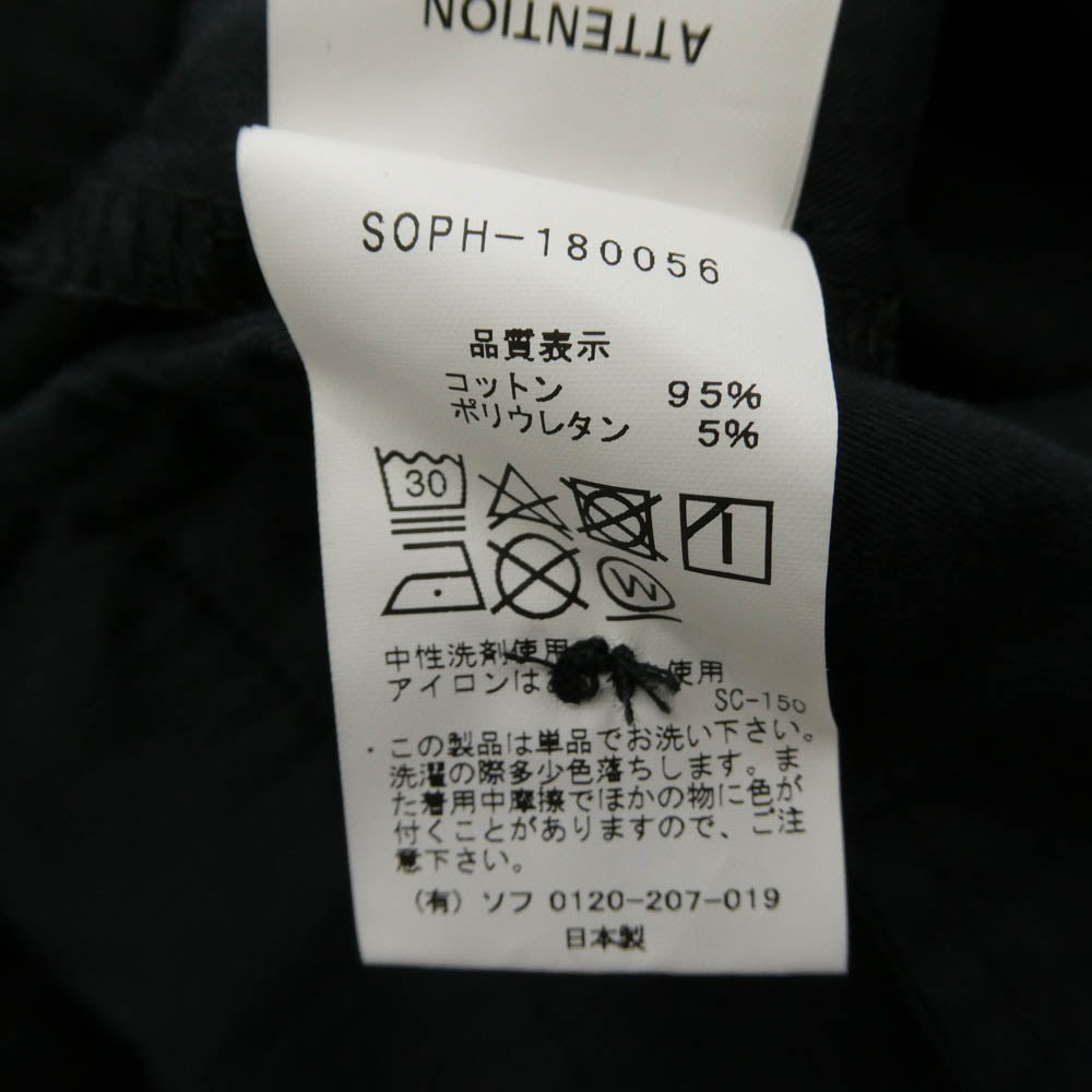SOPHNET. ソフネット 18SS SOPH-180056 STRETCH COTTON SLACKS ストレッチ コットン スラックス ブラック系 M【中古】