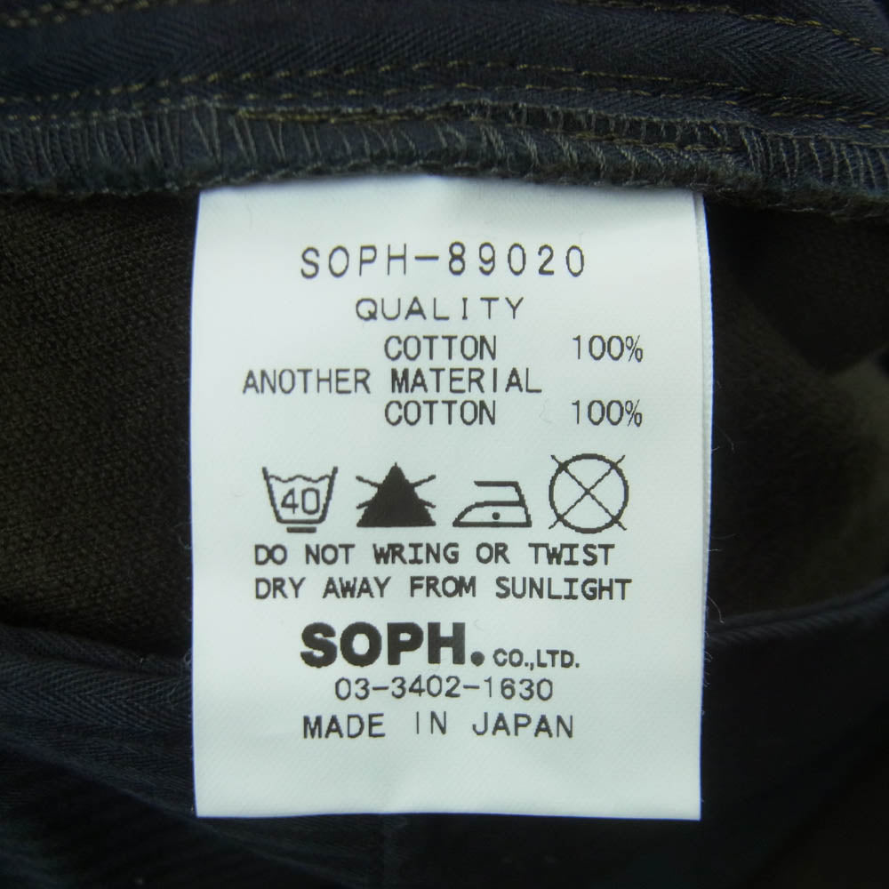 SOPHNET. ソフネット SOPH-89020 コーデュロイ カーゴ パンツ コットン 日本製 ダークグリーン系 L【中古】