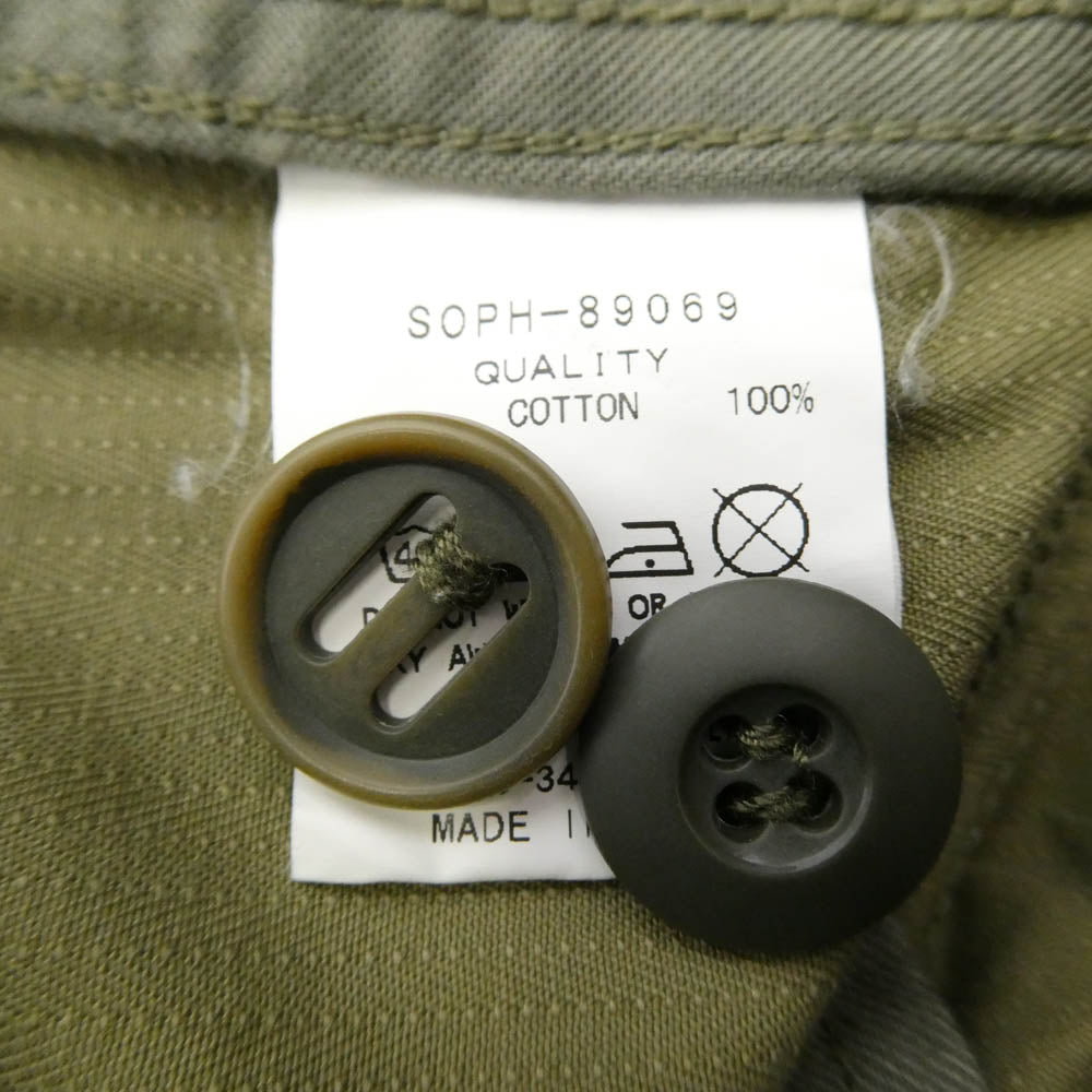SOPHNET. ソフネット SOPH-89069 ヘリンボーン カーゴパンツ グリーン系 L【中古】