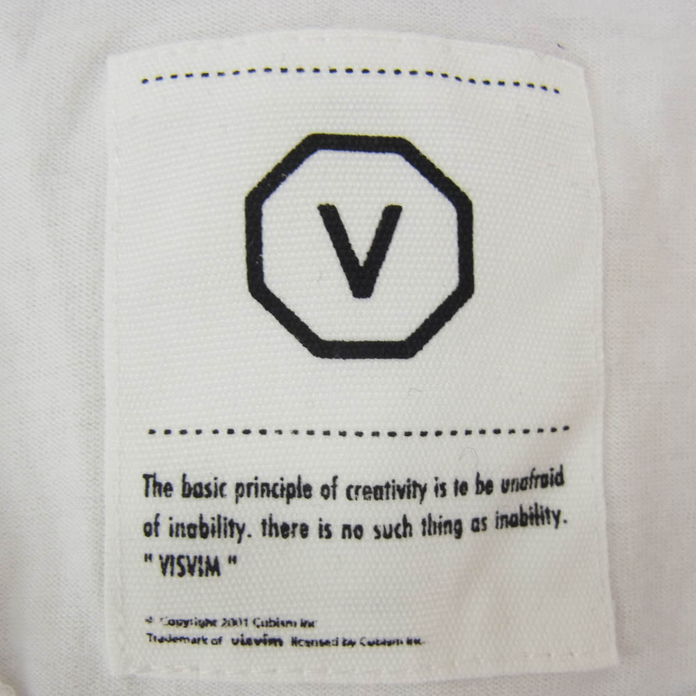 VISVIM ビズビム ワッペン 半袖 Tシャツ ホワイト系 サイズ表記無【中古】