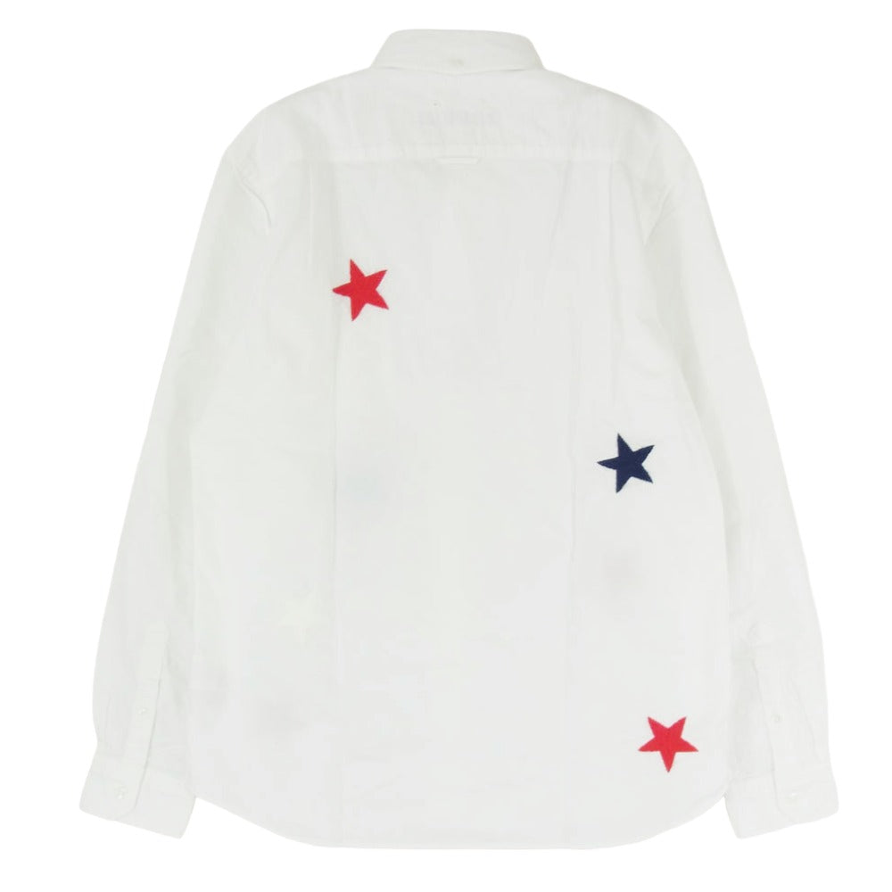 SOPHNET. ソフネット 17SS SOPH-170068 STAR EMBROIDERY B.D SHIRT スター 刺繍 ボタンダウン 長袖 シャツ ホワイト系 M【美品】【中古】