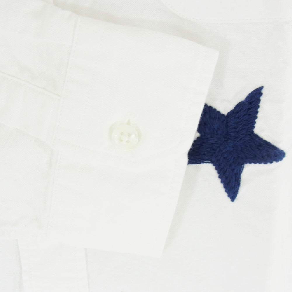 SOPHNET. ソフネット 17SS SOPH-170068 STAR EMBROIDERY B.D SHIRT スター 刺繍 ボタンダウン 長袖 シャツ ホワイト系 M【美品】【中古】