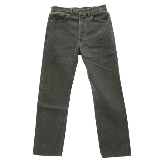 Levi's リーバイス 90s USA製 501 ボタン裏552 先染め ブラック ジーンズ デニムパンツ ブラック系 W33 L34【中古】