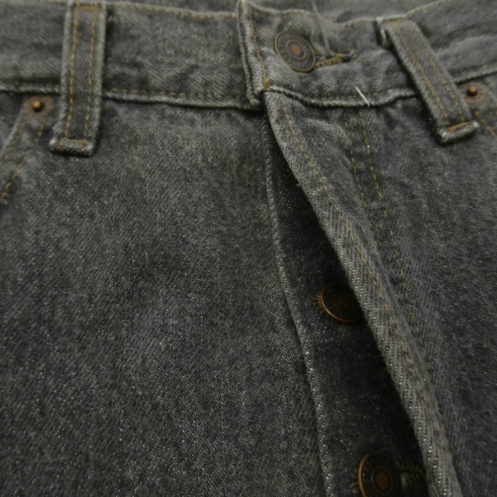 Levi's リーバイス 90s USA製 501 ボタン裏552 先染め ブラック ジーンズ デニムパンツ ブラック系 W33 L34【中古】