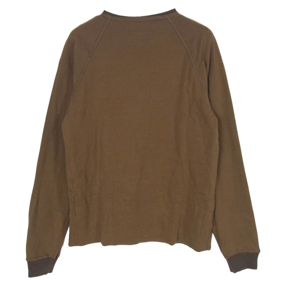 DRIES VAN NOTEN ドリスヴァンノッテン 3351-7015 ライカ期 スカル プリント レイヤード リバーシブル スウェット トレーナー カーキ系 S【中古】