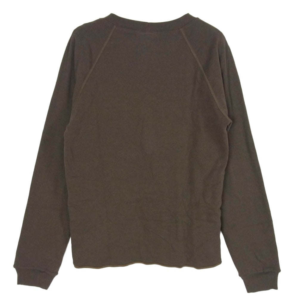 DRIES VAN NOTEN ドリスヴァンノッテン 3351-7015 ライカ期 スカル プリント レイヤード リバーシブル スウェット トレーナー カーキ系 S【中古】