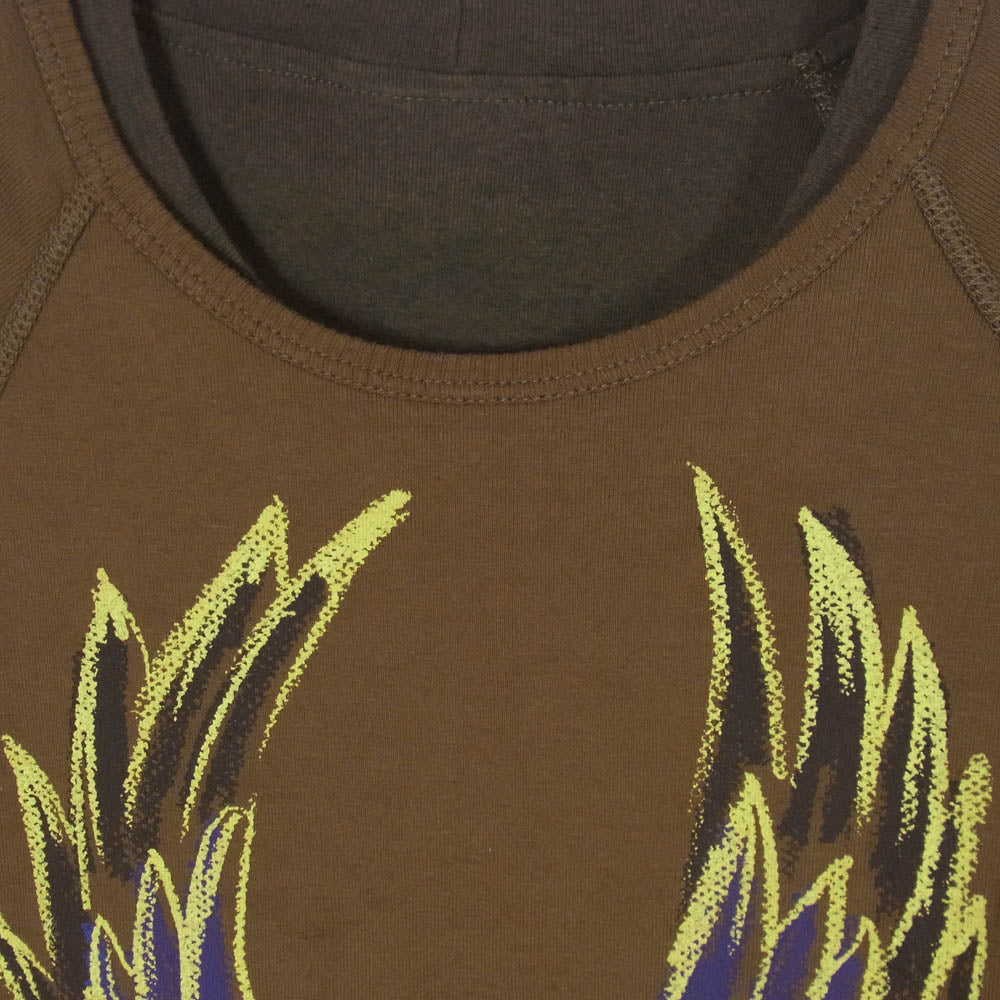 DRIES VAN NOTEN ドリスヴァンノッテン 3351-7015 ライカ期 スカル プリント レイヤード リバーシブル スウェット トレーナー カーキ系 S【中古】
