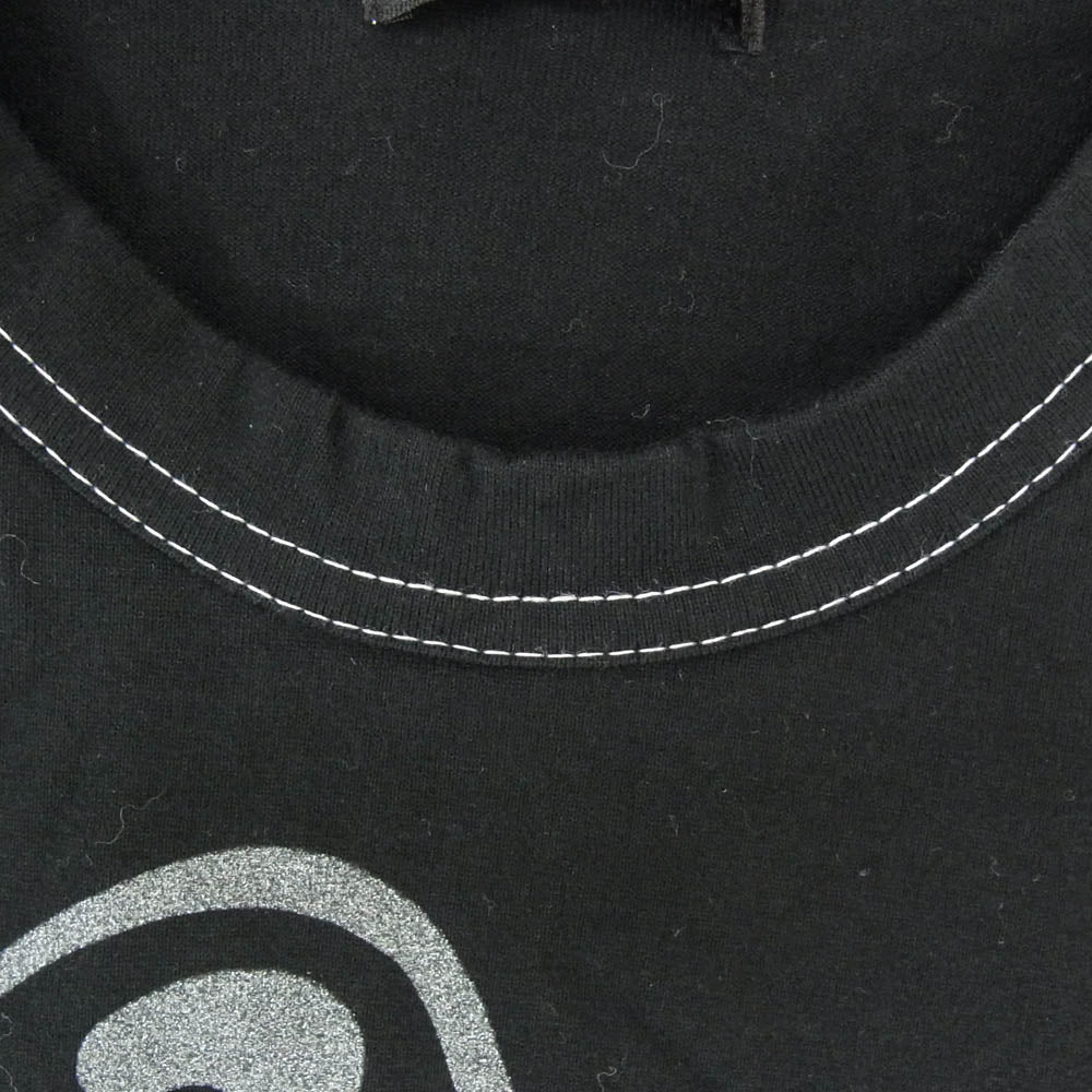COMME des GARCONS HOMME PLUS コムデギャルソンオムプリュス 05AW PP-T041 x The Rolling Stones ローリング・ストーンズ リップ&タン ラメプリント 半袖 Tシャツ ブラック系 M【中古】