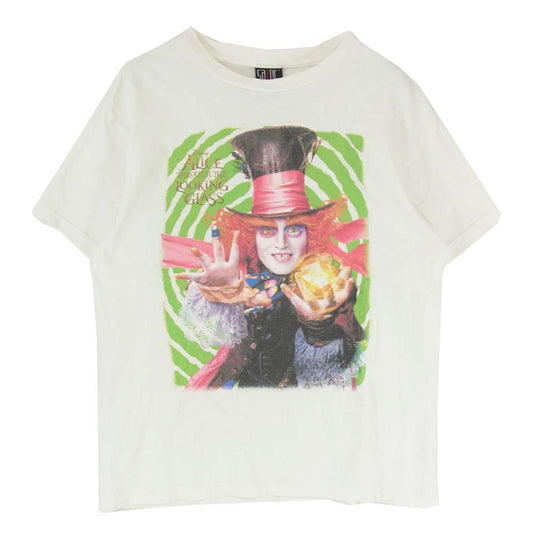 SAINT MICHAEL セントマイケル 23AW SM-A23-0000-C25 × Disney DSNY SS TEE MAD HATTER アリスインワンダーランド プリント コットン Tシャツ ホワイト系 L【中古】