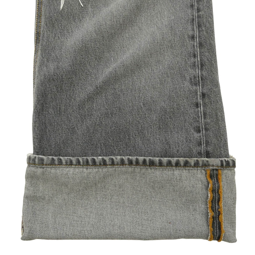 DIESEL ディーゼル A06925007F6 Relaxed Jeans ローウエスト 1996 D-Sire ワイド ストレート ジーンズ ダメージ加工 バギーデニムパンツ グレー系【中古】