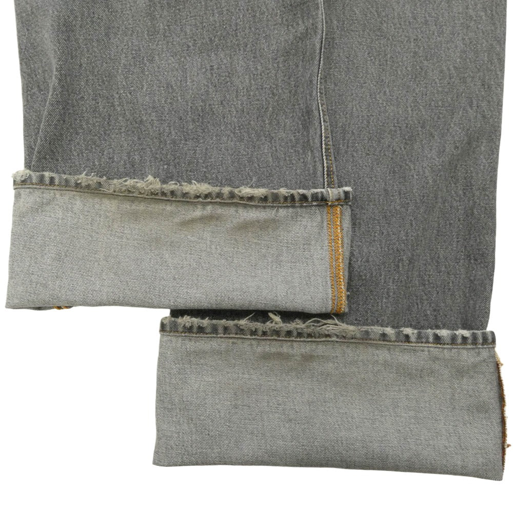DIESEL ディーゼル A06925007F6 Relaxed Jeans ローウエスト 1996 D-Sire ワイド ストレート ジーンズ ダメージ加工 バギーデニムパンツ グレー系【中古】