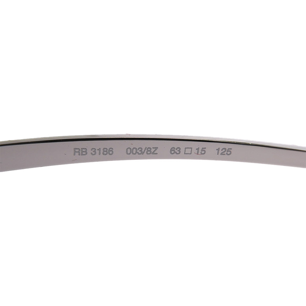 Ray-Ban レイバン RB3186 サングラス 眼鏡 アイウエア シルバー系 グレー系 63□15　125【中古】