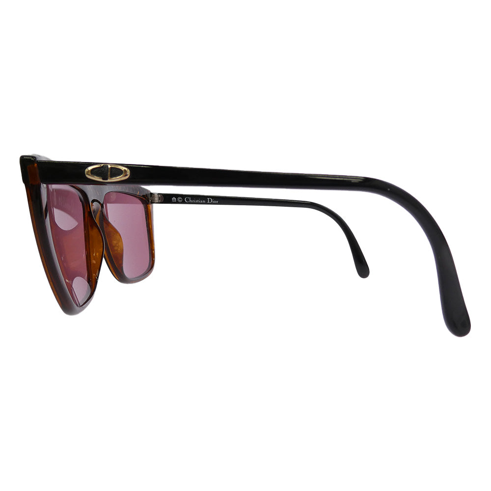 Christian Dior クリスチャンディオール 2399 イントレチャート CDオーバルテンプル サングラス ブラウン系 58□15【中古】