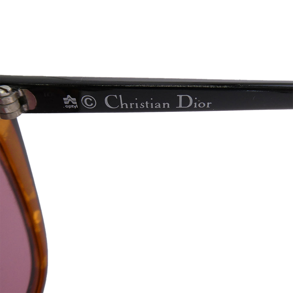 Christian Dior クリスチャンディオール 2399 イントレチャート CDオーバルテンプル サングラス ブラウン系 58□15【中古】