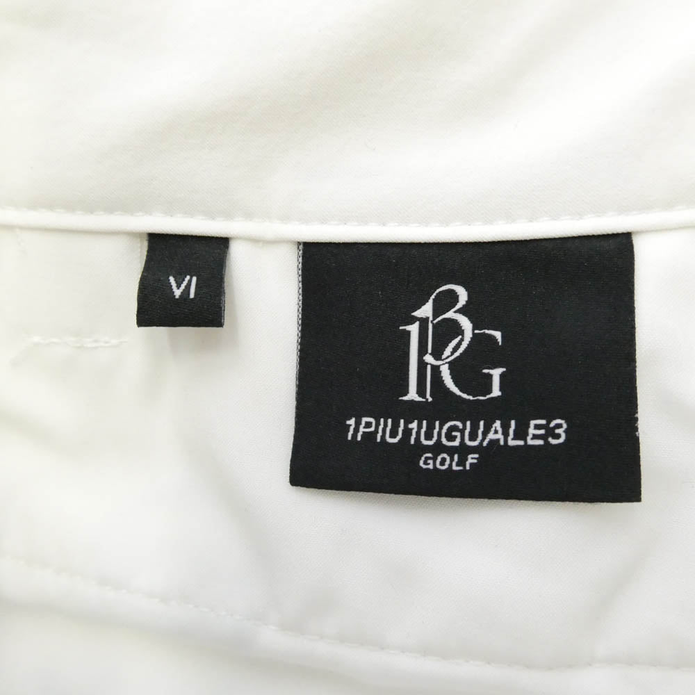 1piu1uguale3 ウノピュウノウグァーレトレ GRP133 POE456 GOLF ゴルフ FRONT POCKET SHORT PANTS フロントポケット ショートパンツ ハーフパンツ ホワイト系 XL Ⅵ【中古】