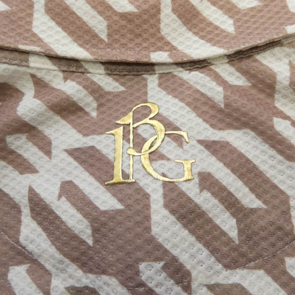 1piu1uguale3 ウノピュウノウグァーレトレ GRT119 PRY089 HOUNDTOOTH S/S POLO ハウンドトゥース 半袖 ポロシャツ ホワイト系 ブラウン系 5【中古】