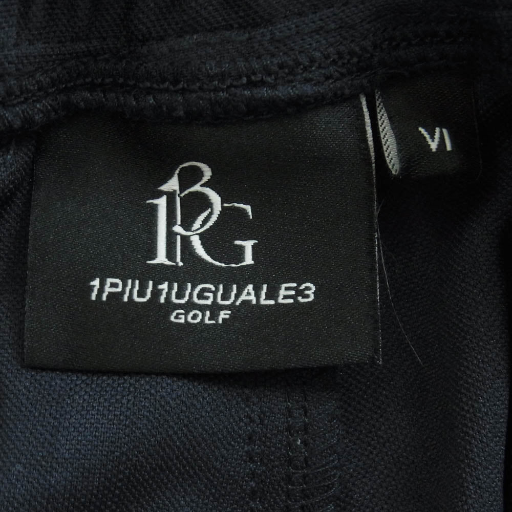 1piu1uguale3 ウノピュウノウグァーレトレ GRP135 POE476 SHORT PANTS ロゴ総柄 ショーツ ショート パンツ ハーフパンツ ダークネイビー系 XL VI 6【中古】