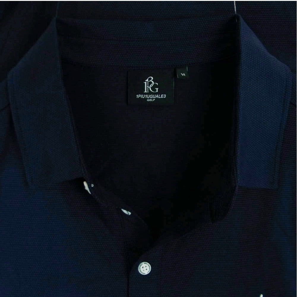 1piu1uguale3 ウノピュウノウグァーレトレ GRT212 NYU096 GOLF S/S POLO CRAZY BACK LOGO クレイジー バックロゴ 半袖 ポロシャツ ダークネイビー系 VI 6【中古】