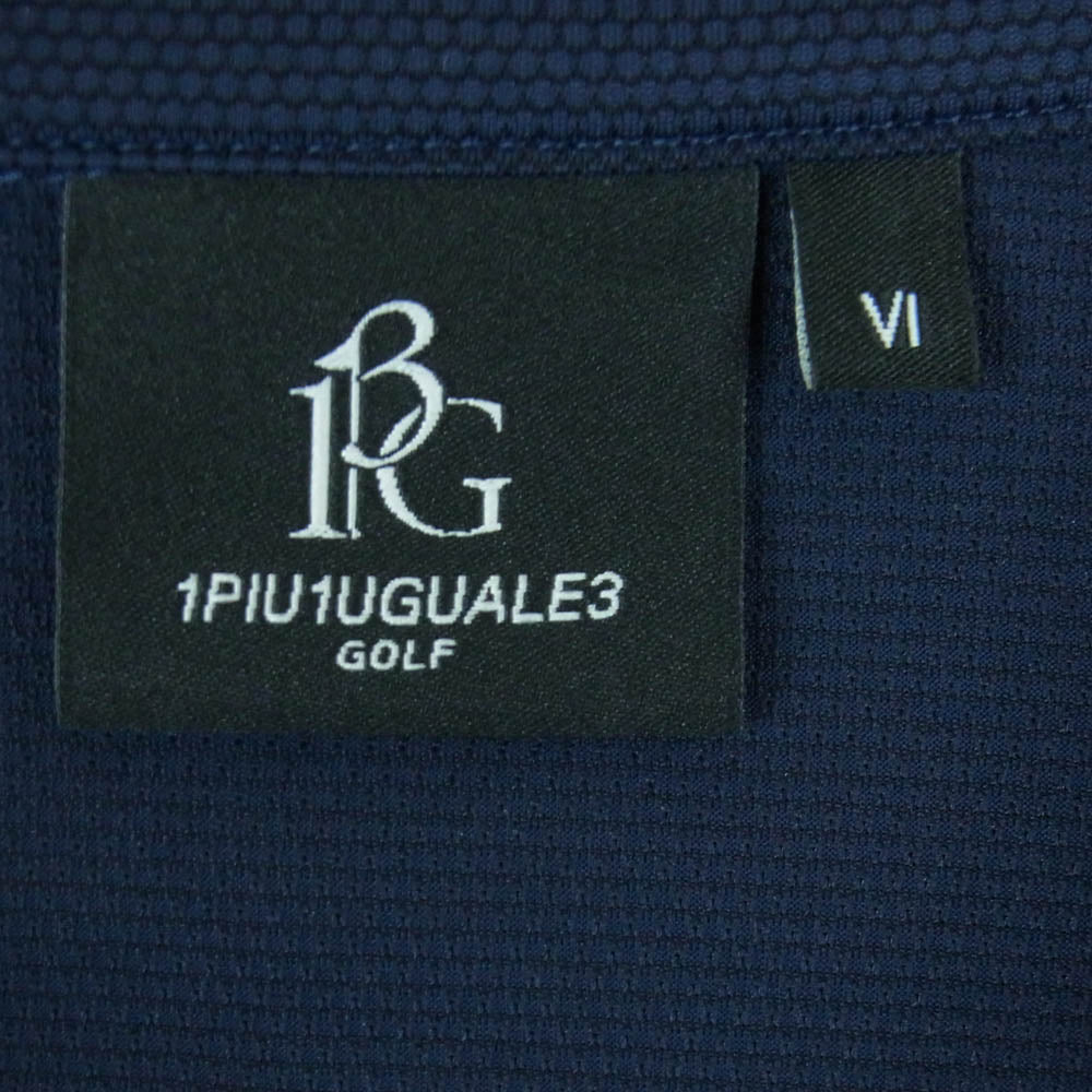 1piu1uguale3 ウノピュウノウグァーレトレ GRT212 NYU096 GOLF S/S POLO CRAZY BACK LOGO クレイジー バックロゴ 半袖 ポロシャツ ダークネイビー系 VI 6【中古】