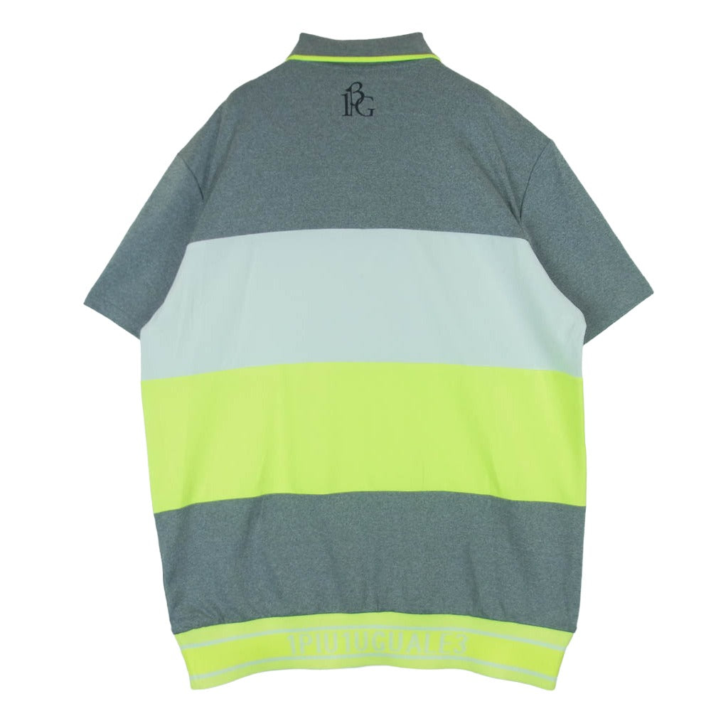 1piu1uguale3 ウノピュウノウグァーレトレ GRT223 POE490 S/S POLO SPORTS BORDER ボーダー 半袖 ポロシャツ グレー系 イエロー系 ホワイト系 L V 5【中古】