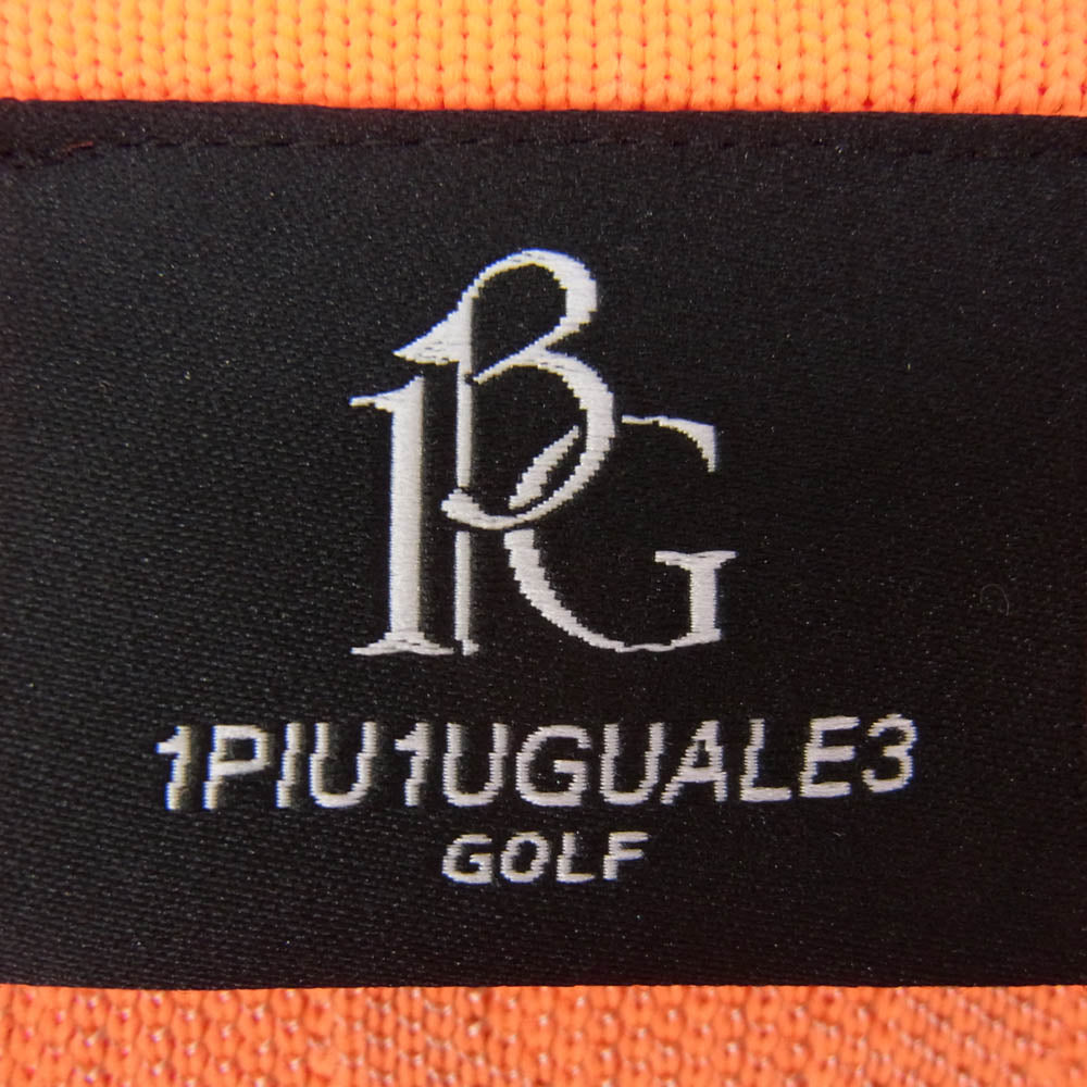 1piu1uguale3 ウノピュウノウグァーレトレ GRK073 POE492 S/S KNIT POLO JAQURED LOGO ジャカード ロゴ 半袖 ポロシャツ オレンジ系 V【中古】