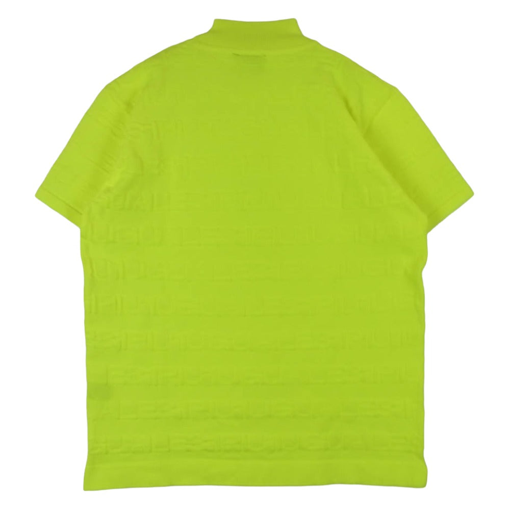 1piu1uguale3 ウノピュウノウグァーレトレ GRK045 POE425 戸賀敬城 ニット モックネック Tシャツ カットソー 半袖 イエロー系 L V 5【中古】