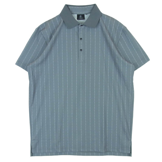 1piu1uguale3 ウノピュウノウグァーレトレ GRT202 POE454 GOLF PRODUCE BY PANZETTA GIROLAMO S/S POLO ストライプ 半袖 ポロシャツ グレー系 XL VI 6【中古】