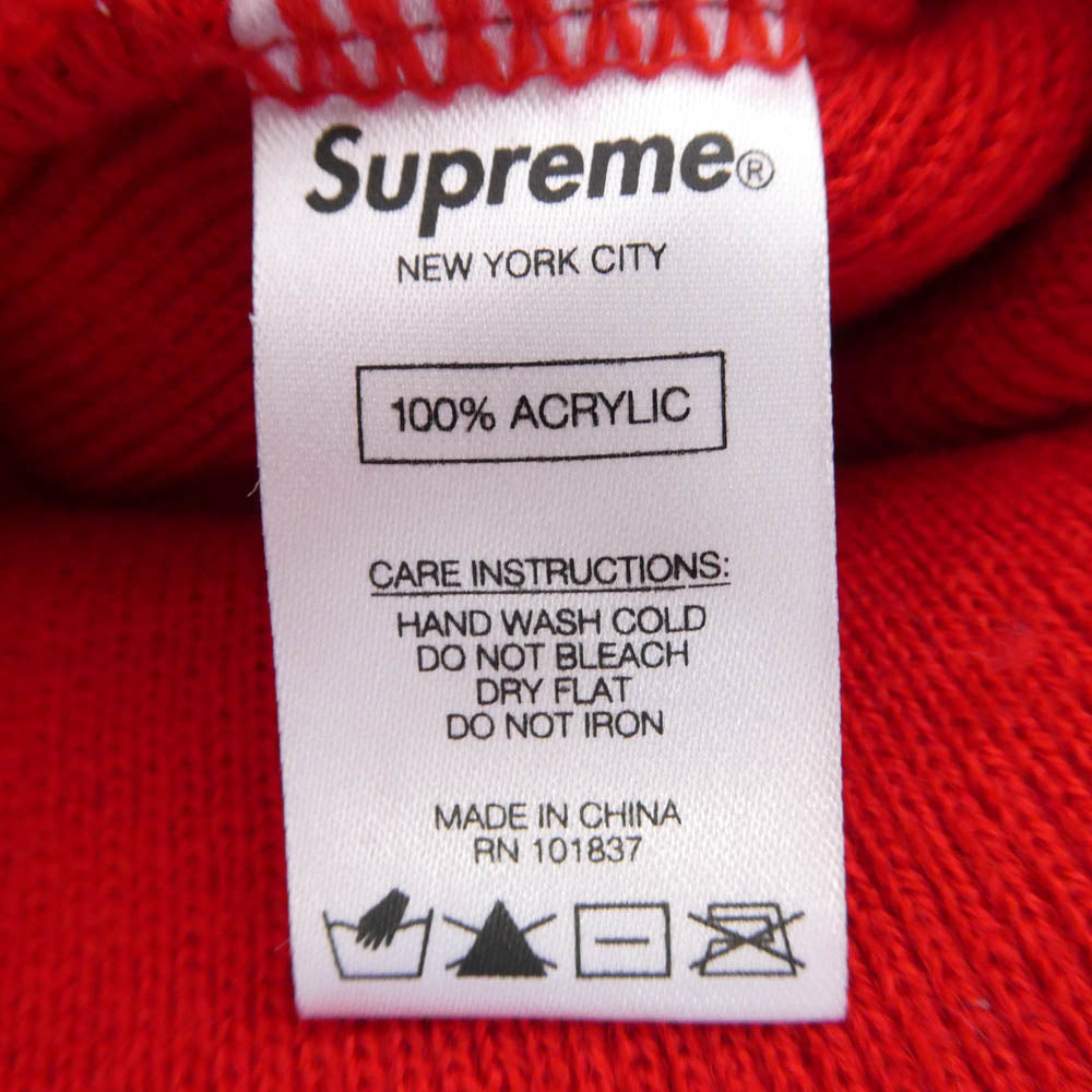 Supreme シュプリーム 18AW Classic Script Beanie LOGO クラシック スクリプト ビーニー レッド系【中古】