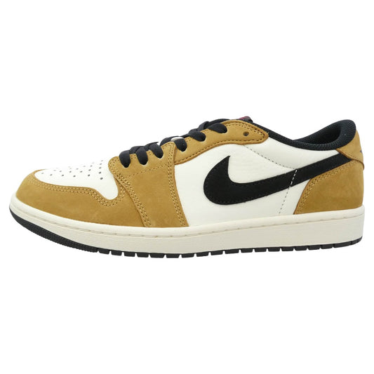 NIKE AIR JORDAN ナイキ ジョーダン 25SS CZ0790-107 AIR JORDAN 1 RETRO LOW OG ROOKIE OF THE YEAR SAIL/BLACK-GOLDEN HARVEST ナイキ エアジョーダン1 ロー OG ルーキー オブ ザ イヤー/セイル アンド ゴールデン ハーベスト ホワイト系 ブラウン系 28cm【極上美品】【中古】