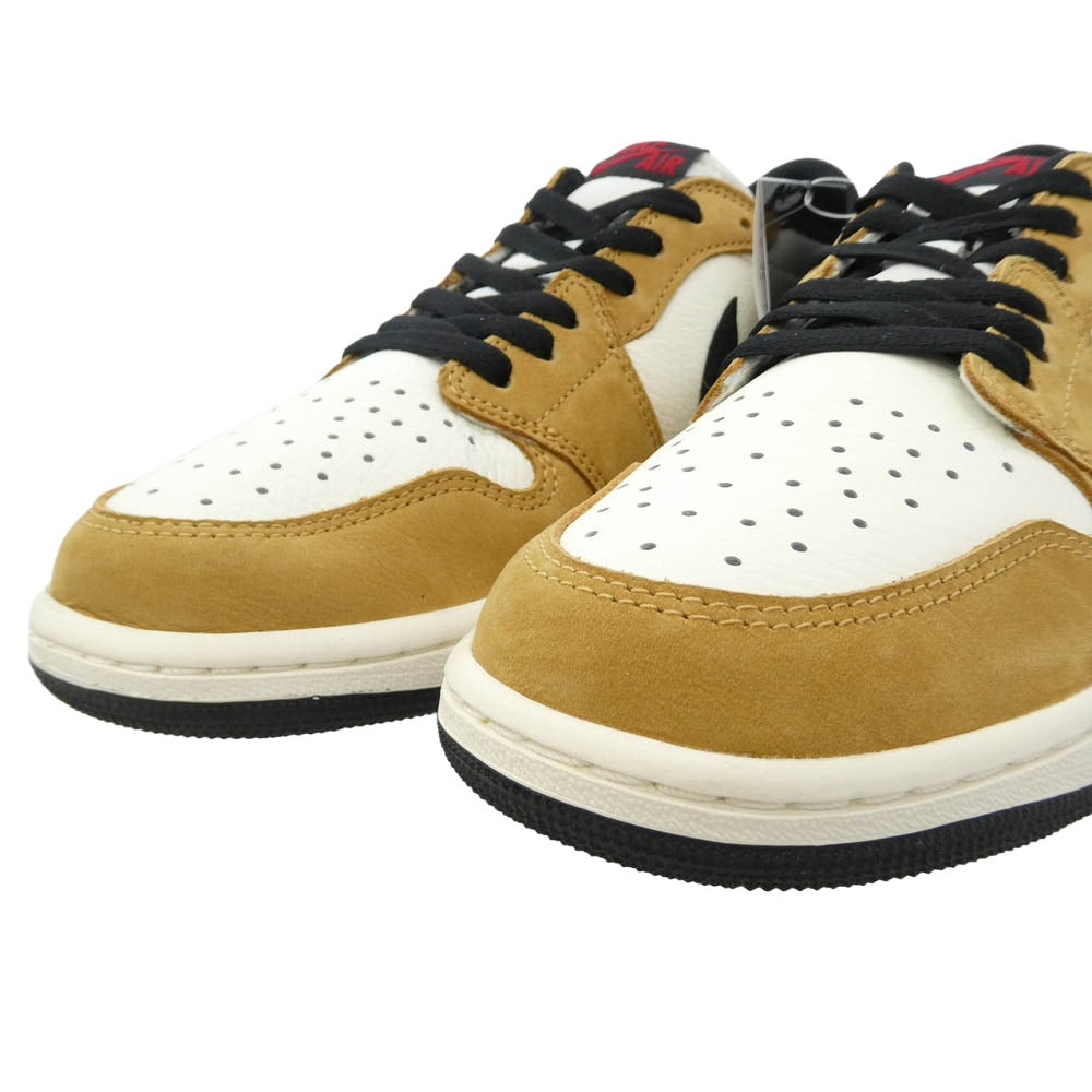 NIKE AIR JORDAN ナイキ ジョーダン 25SS CZ0790-107 AIR JORDAN 1 RETRO LOW OG ROOKIE OF THE YEAR SAIL/BLACK-GOLDEN HARVEST ナイキ エアジョーダン1 ロー OG ルーキー オブ ザ イヤー/セイル アンド ゴールデン ハーベスト ホワイト系 ブラウン系 28cm【極上美品】【中古】