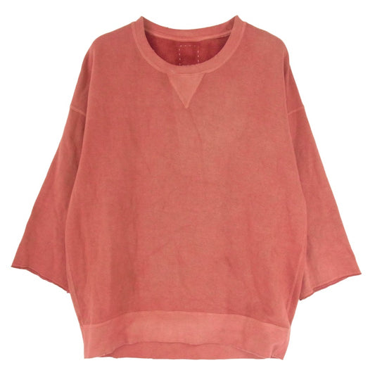 VISVIM ビズビム 18ＡＷ 0118205010020 JUMBO SWEAT CREW 3/4 UNEVEN DYE ジャンボ スウェット レッド系 2【中古】