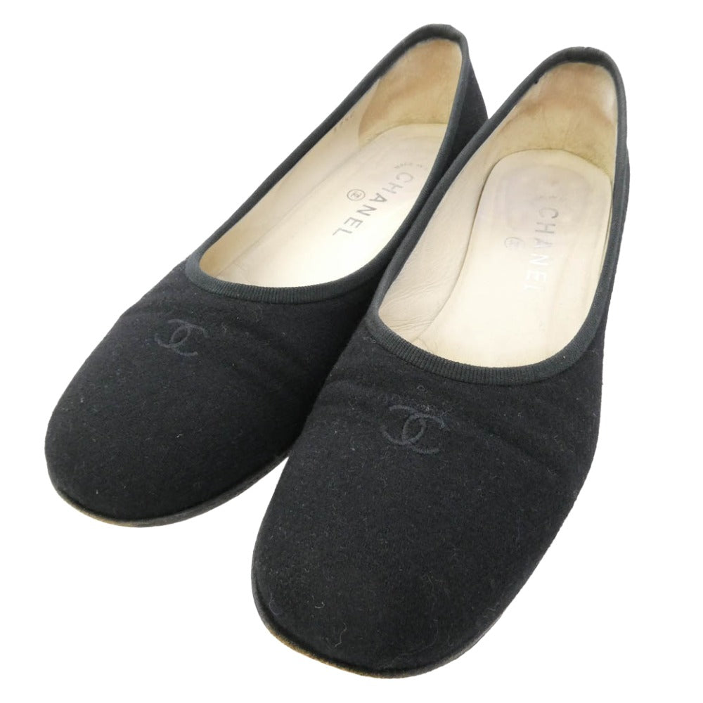 CHANEL シャネル ココマーク イージー パンプス ブラック系 37.5【中古】