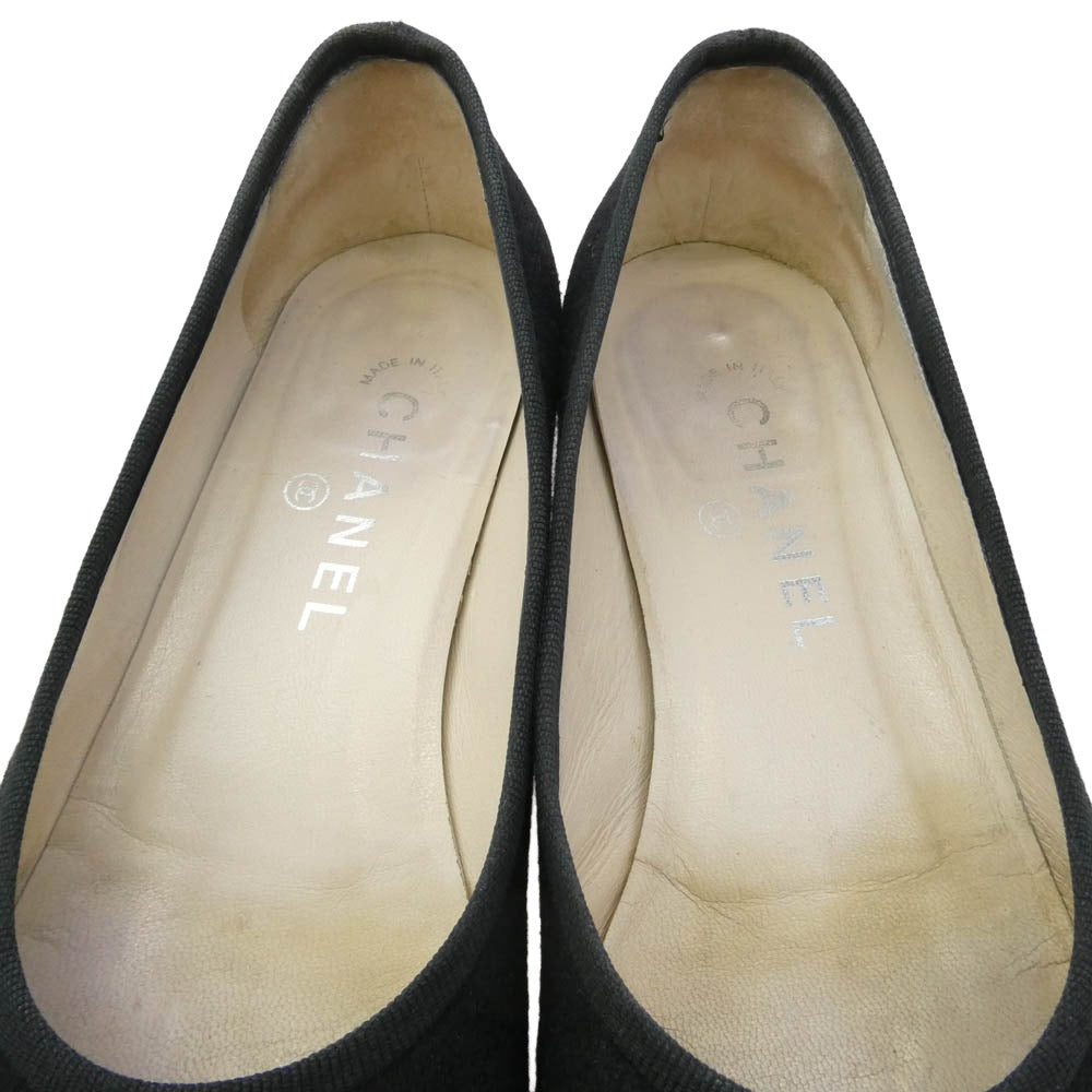 CHANEL シャネル ココマーク イージー パンプス ブラック系 37.5【中古】