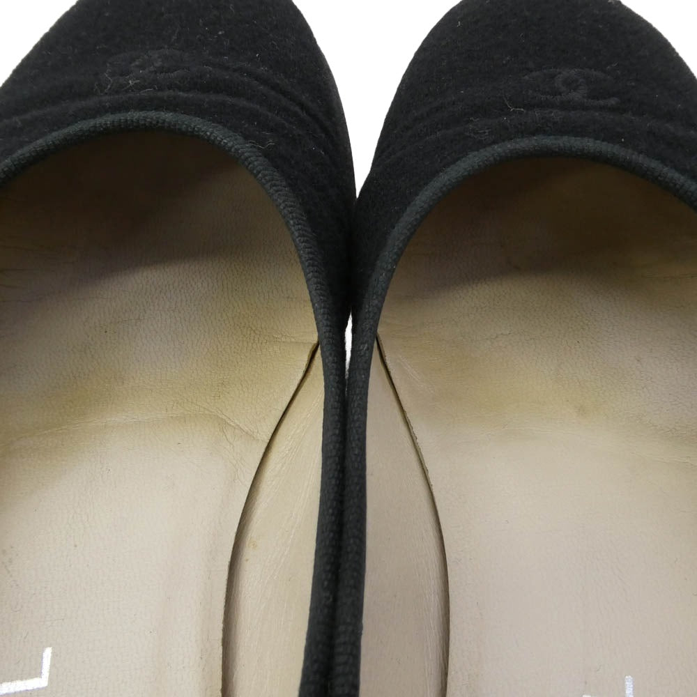 CHANEL シャネル ココマーク イージー パンプス ブラック系 37.5【中古】