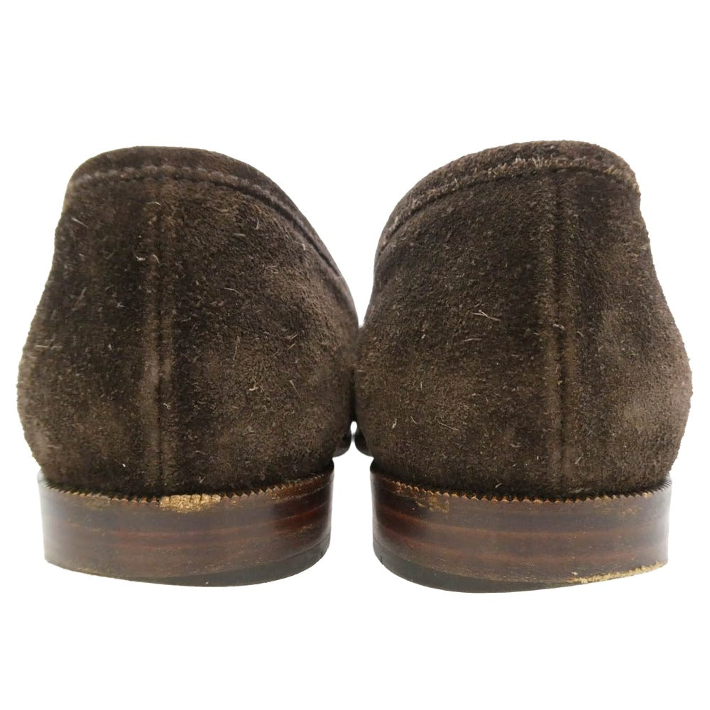 CHANEL シャネル ロゴ スエード ローファー ダークブラウン系 38.5【中古】
