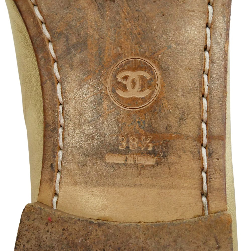 CHANEL シャネル ココマーク ゴールド パンプス ゴールド系 38.5【中古】
