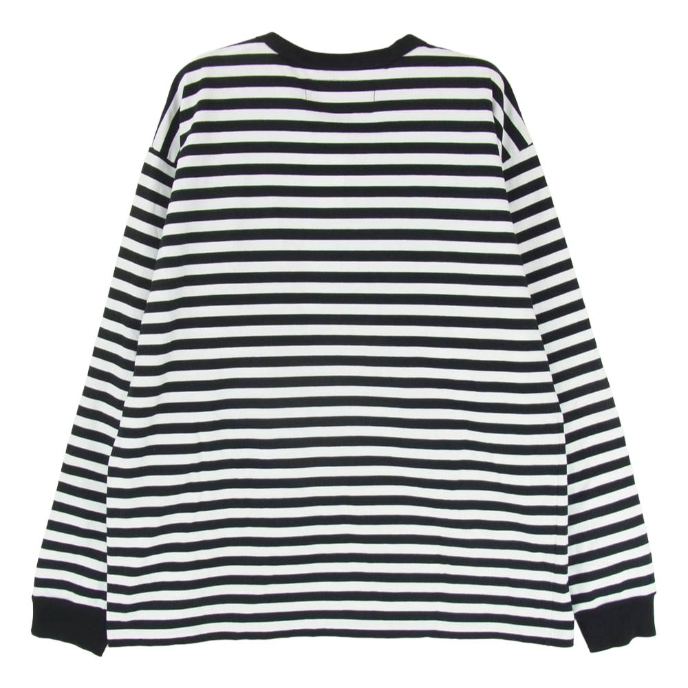 NEIGHBORHOOD ネイバーフッド 25AW EDK3JF02 agnes b. アニエスベー BODER CREWNECK LS ボーダー クルーネック 長袖 Tシャツ カットソー ブラック系 L【中古】