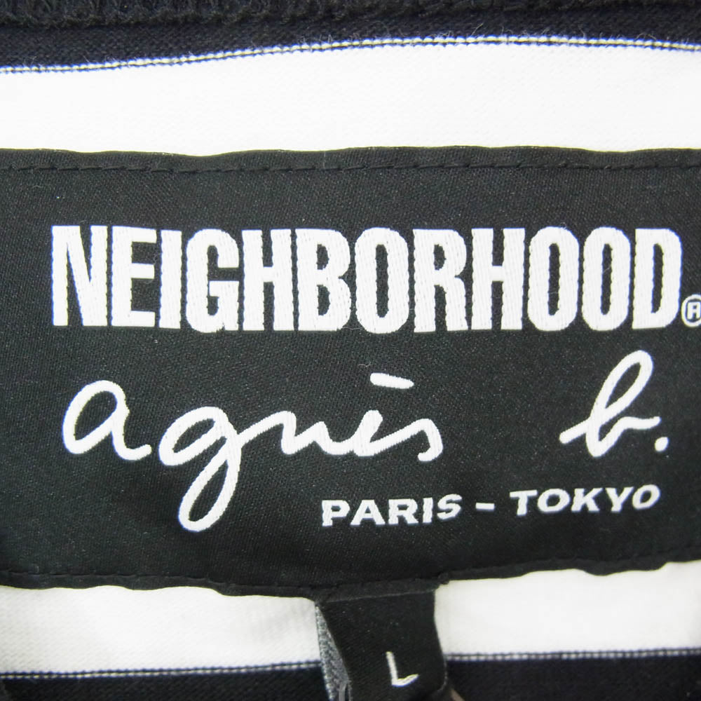 NEIGHBORHOOD ネイバーフッド 25AW EDK3JF02 agnes b. アニエスベー BODER CREWNECK LS ボーダー クルーネック 長袖 Tシャツ カットソー ブラック系 L【中古】 NEIGHBORHOOD ネイバーフッド 25AW EDK3JF02 agnes b. アニエスベー