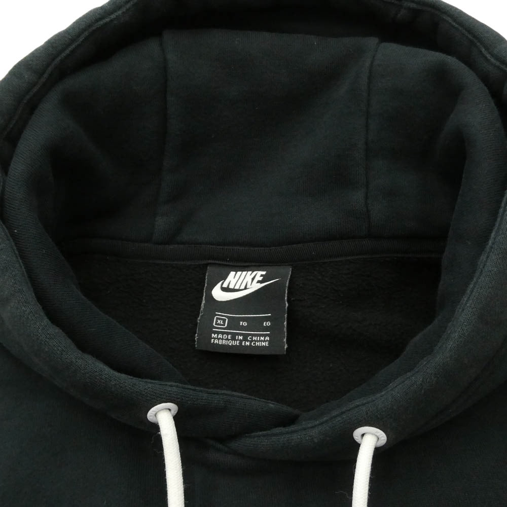 NIKE ナイキ CI9407-010 Just do it. メッセージ刺繍 プルオーバー パーカー フーディー ダークネイビー系 XL【中古】