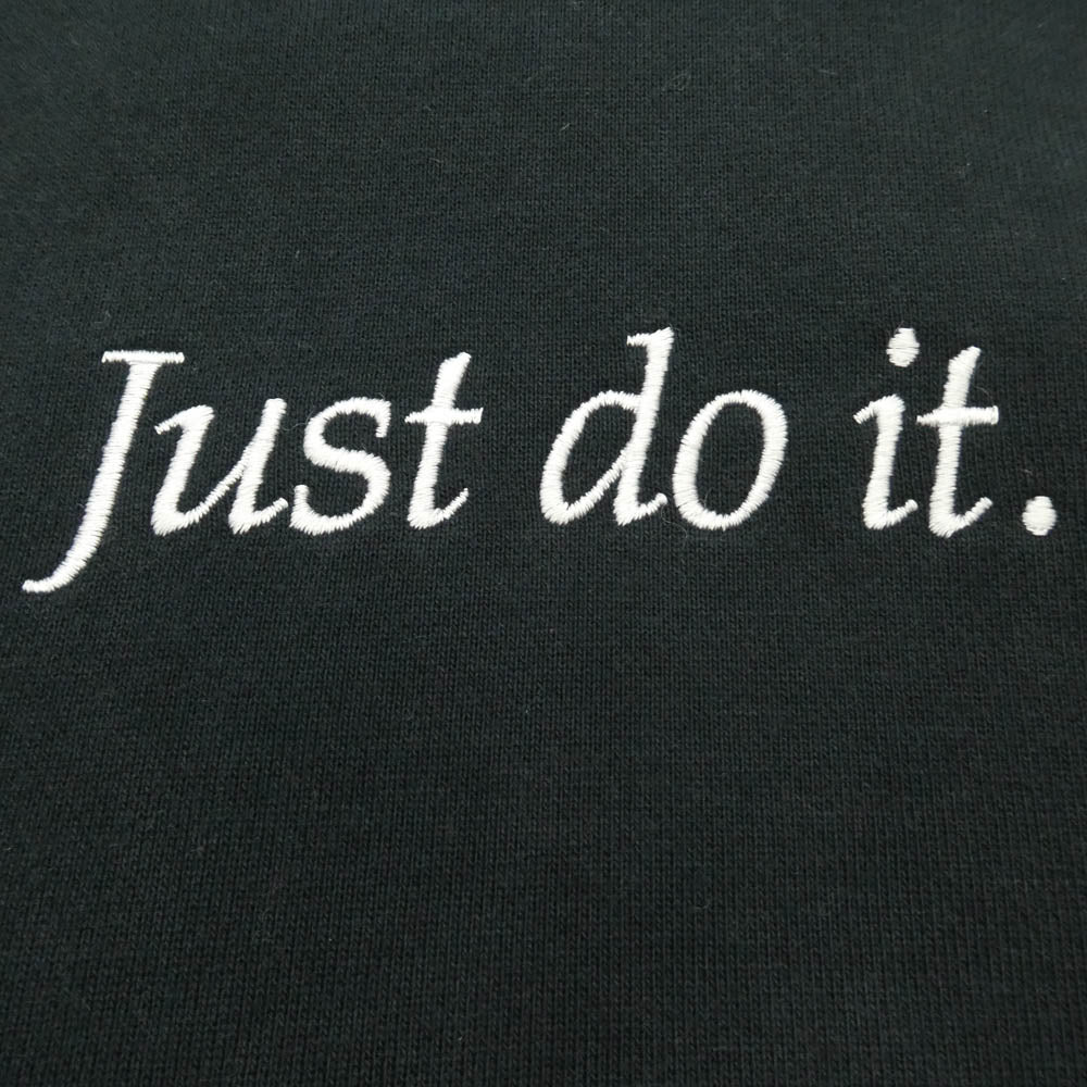 NIKE ナイキ CI9407-010 Just do it. メッセージ刺繍 プルオーバー パーカー フーディー ダークネイビー系 XL【中古】