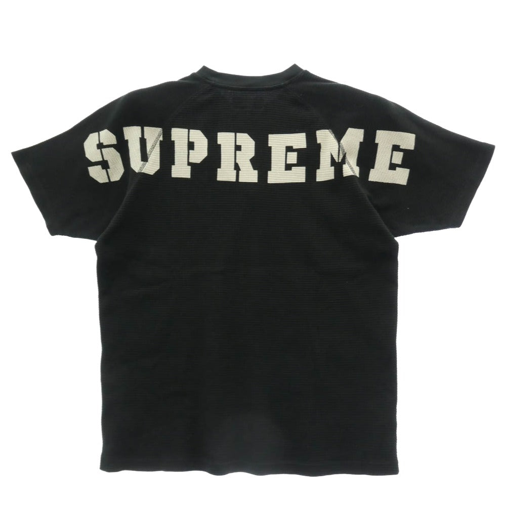 Supreme シュプリーム 24AW Stencil Thermal S/S Top バックロゴ ステンシル サーマル 半袖 Tシャツ カットソー ブラック系 S【中古】